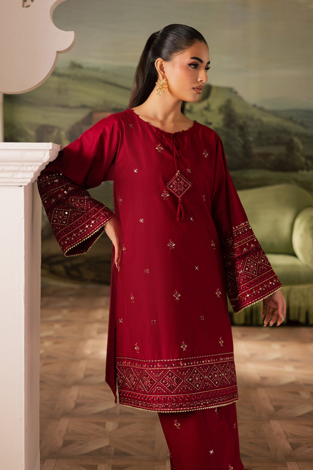 Flawn 2Pc - Embroidered Lawn Pret