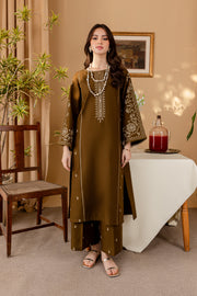 Green 2Pc - Embroidered Khaddar Dress - BATIK
