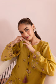 Lime Stitch 2Pc - Embroidered Lawn Dress - BATIK