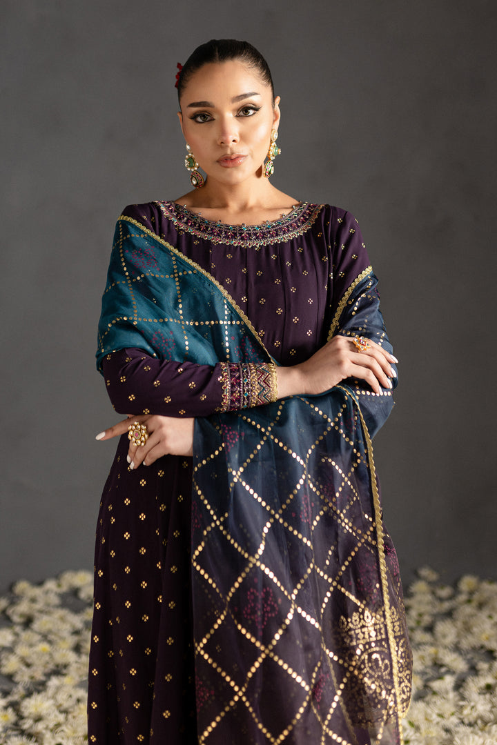 Gulzari 3Pc - Embroidered Georgette Luxe Pret - BATIK