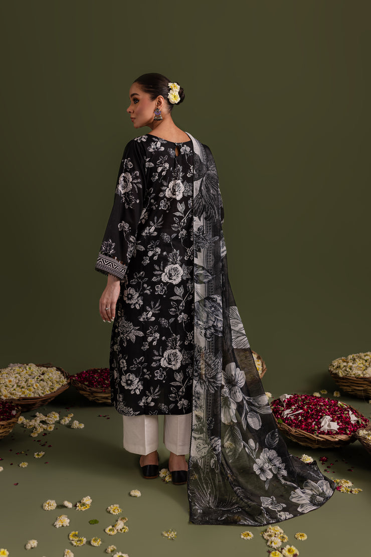 Ray 3Pc - Printed Lawn Dress - BATIK