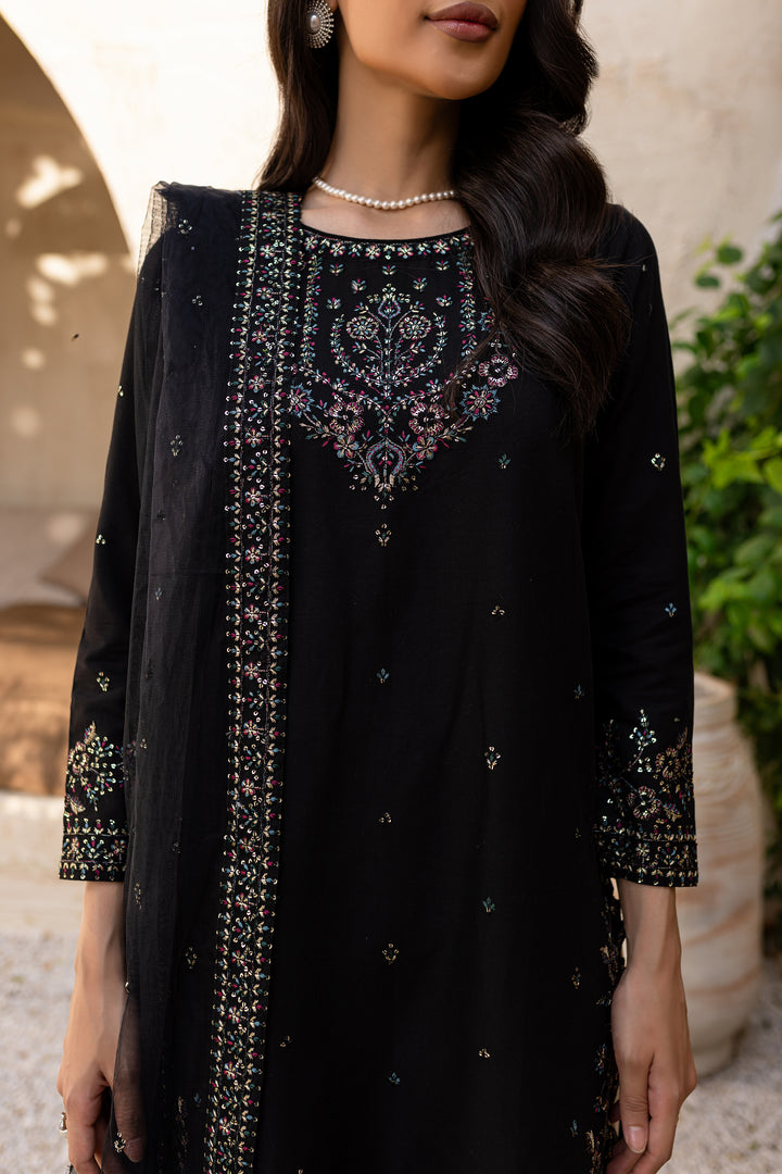 Azha 3Pc - Embroidered Khaddar Dress - BATIK