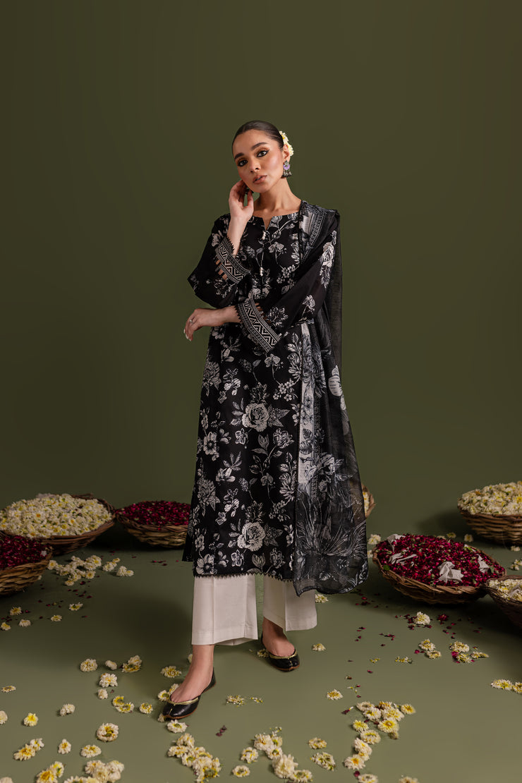 Ray 3Pc - Printed Lawn Dress - BATIK