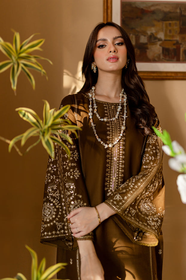 Green 2Pc - Embroidered Khaddar Dress