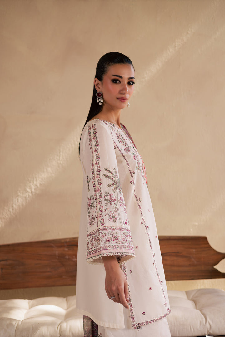 Flynn 3Pc - Embroidered Solid Dress - BATIK