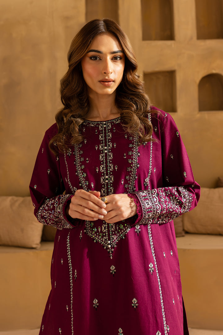 Mahay 2Pc- Embroidered Khaddar Dress - BATIK