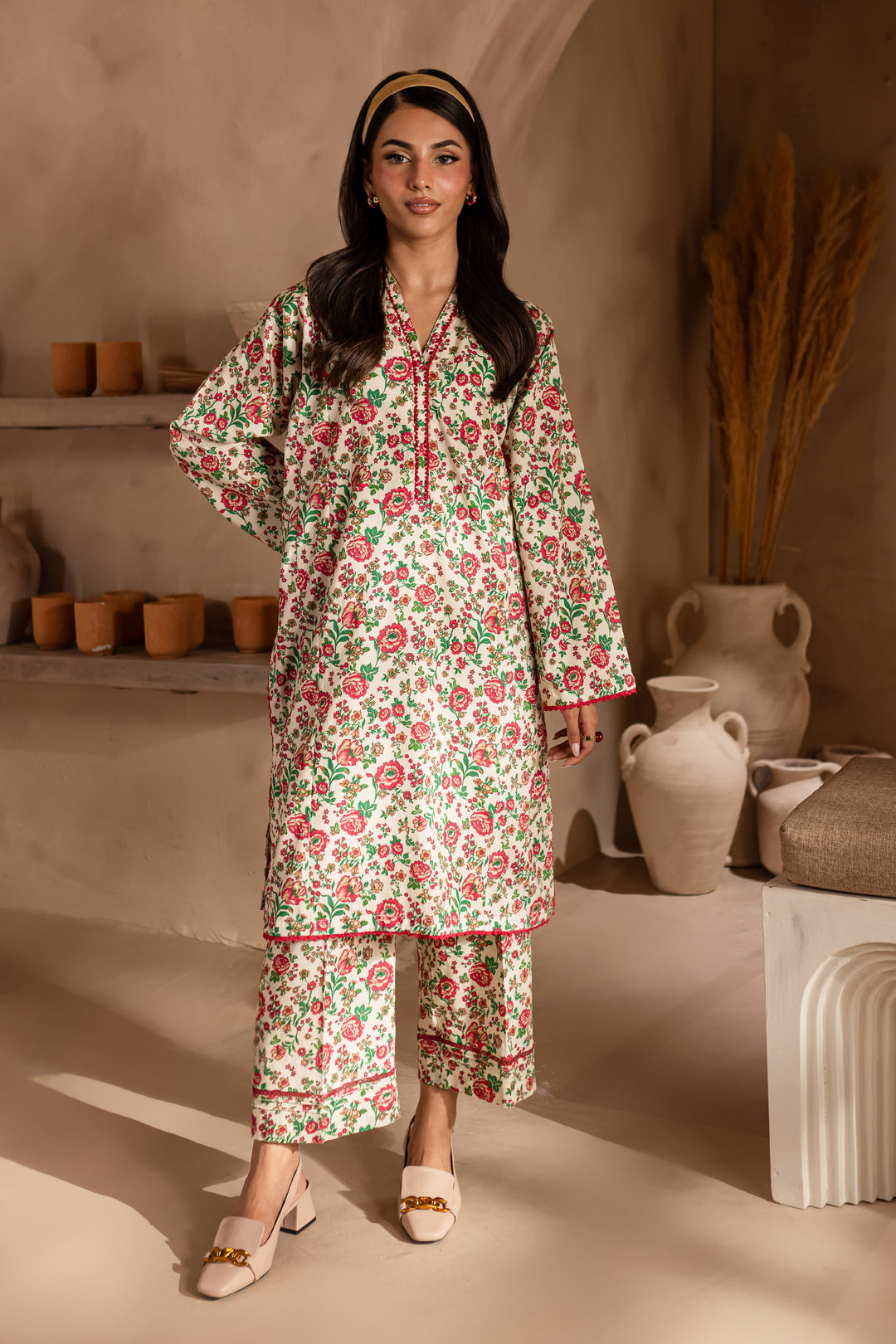 Blake 2Pc - Printed Khaddar Dress - BATIK