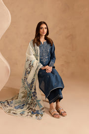 Quesera 3Pc - Embroidered Lawn Dress - BATIK