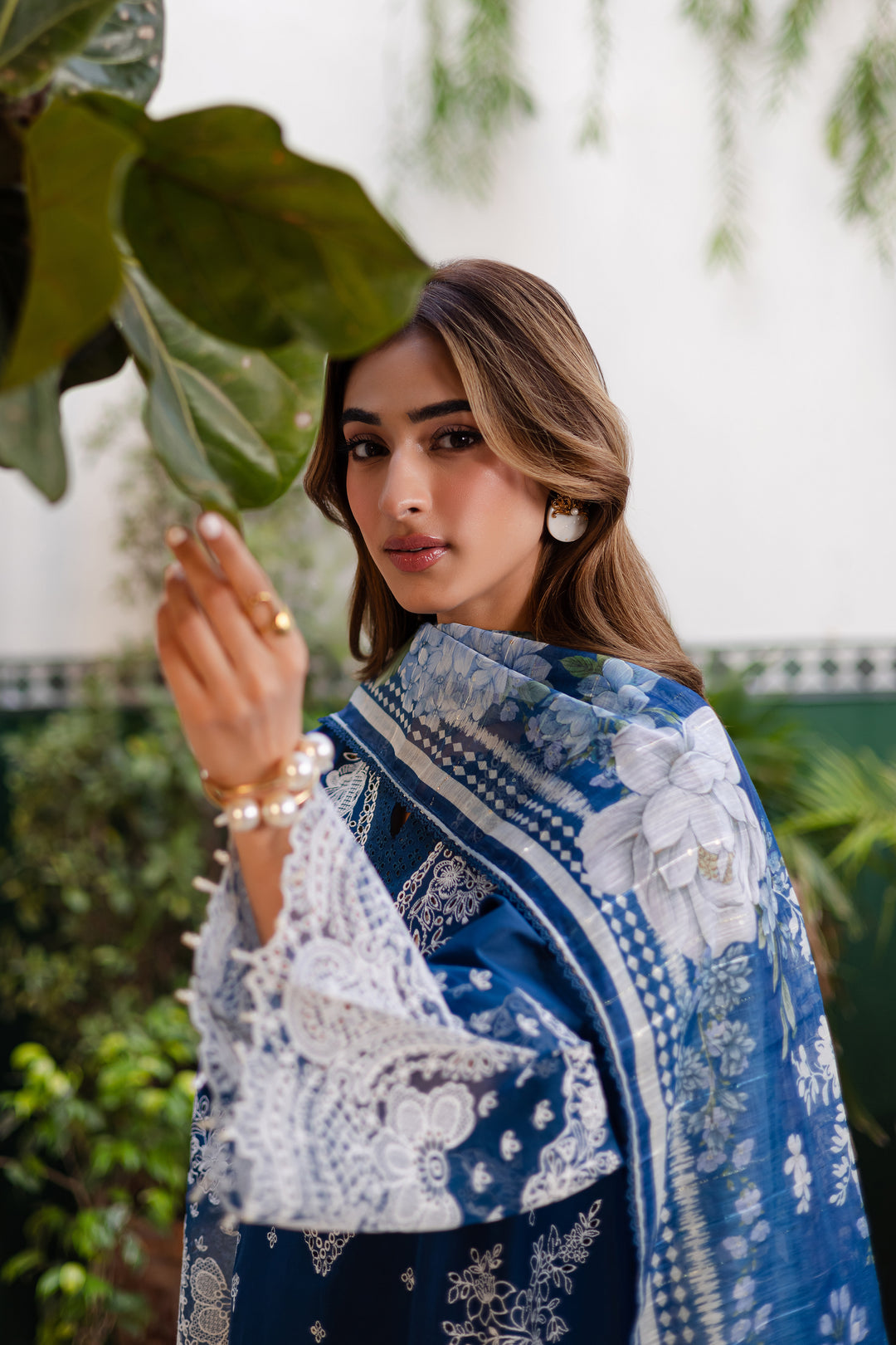 Smokey Blue 3Pc - Festive Eid Pret