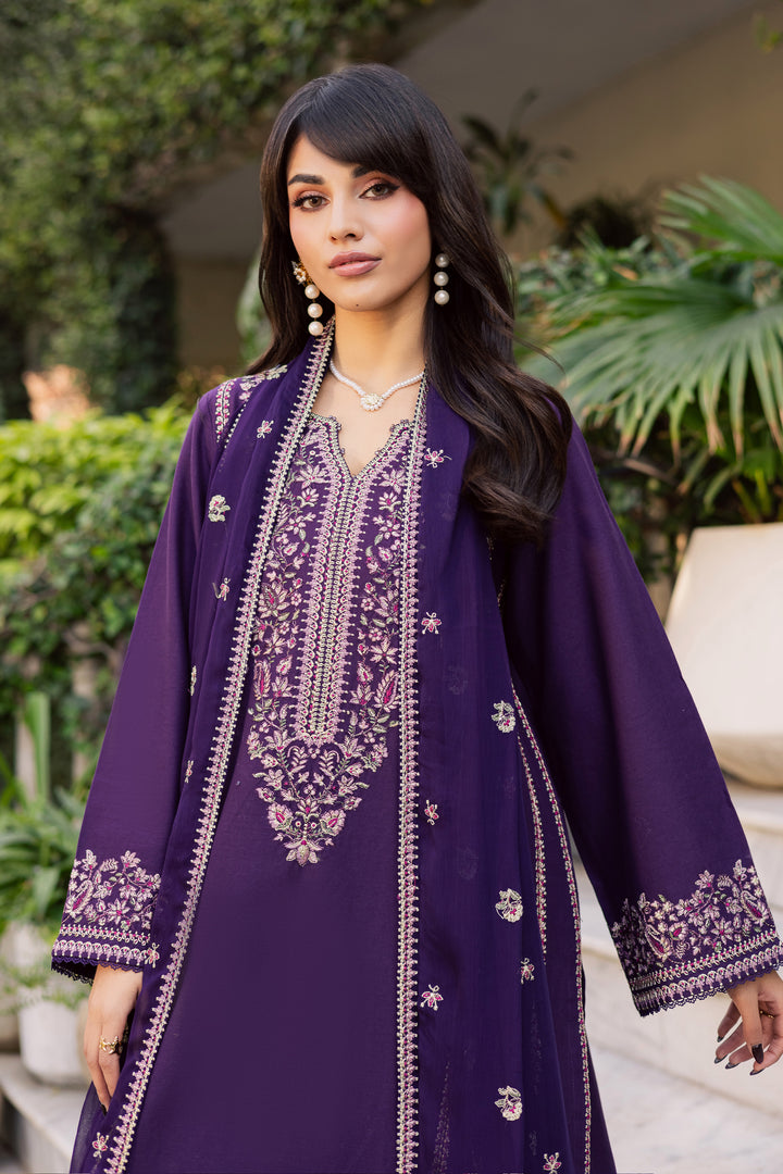 Sigal 3Pc - Embroidered Khaddar Dress