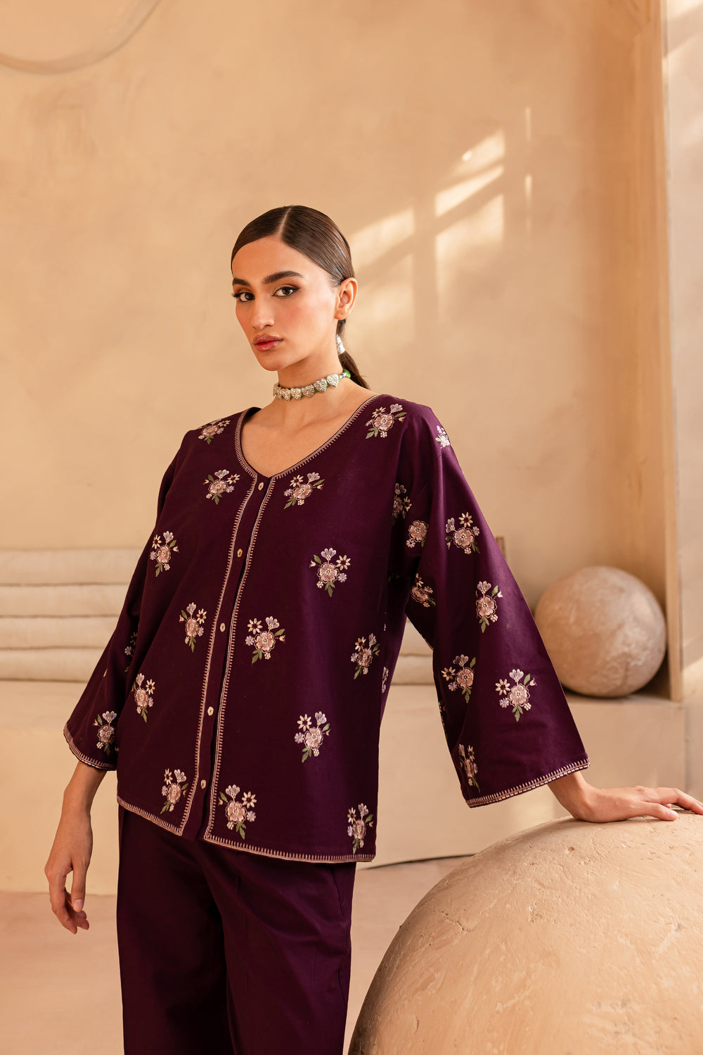 Benim 2Pc - Embroidered Khaddar Dress - BATIK