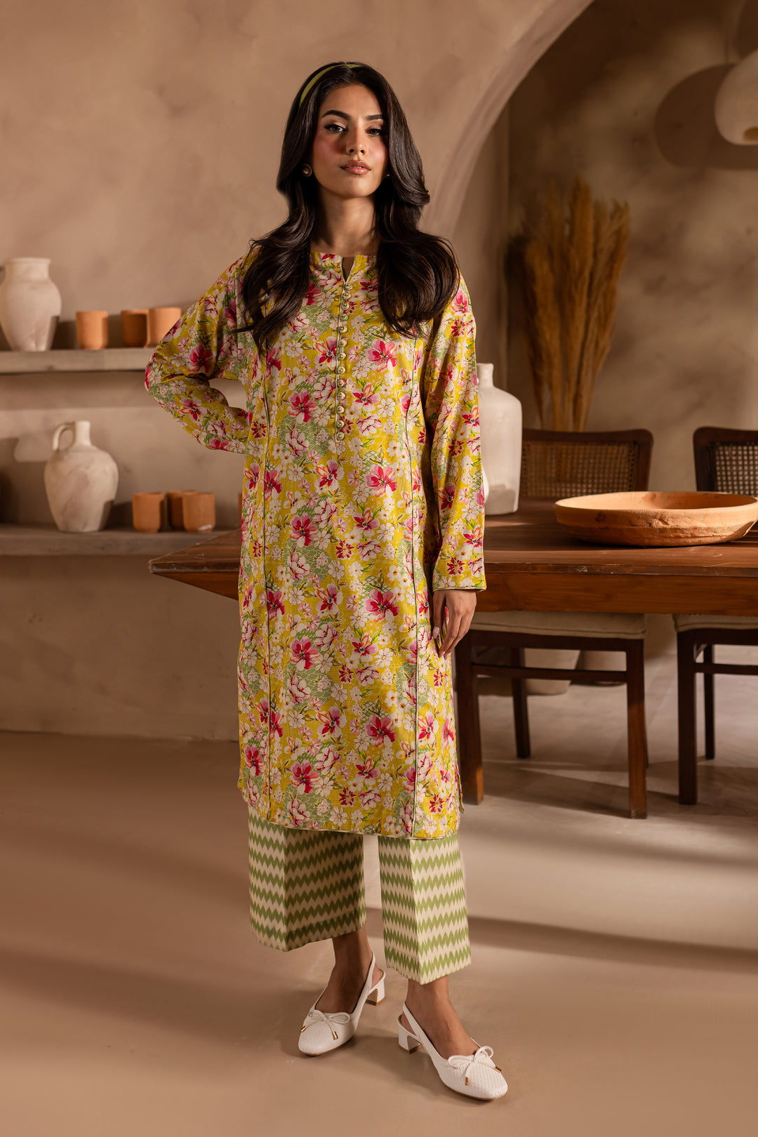 Maize 2Pc - Printed Khaddar Dress - BATIK