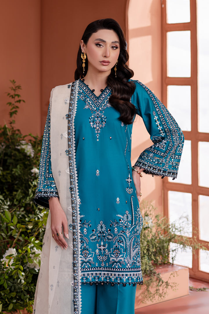 Edinaa 3Pc - Embroidered Lawn Dress