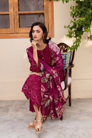 Lilas 3Pc - Embroidered Khaddar Dress - BATIK