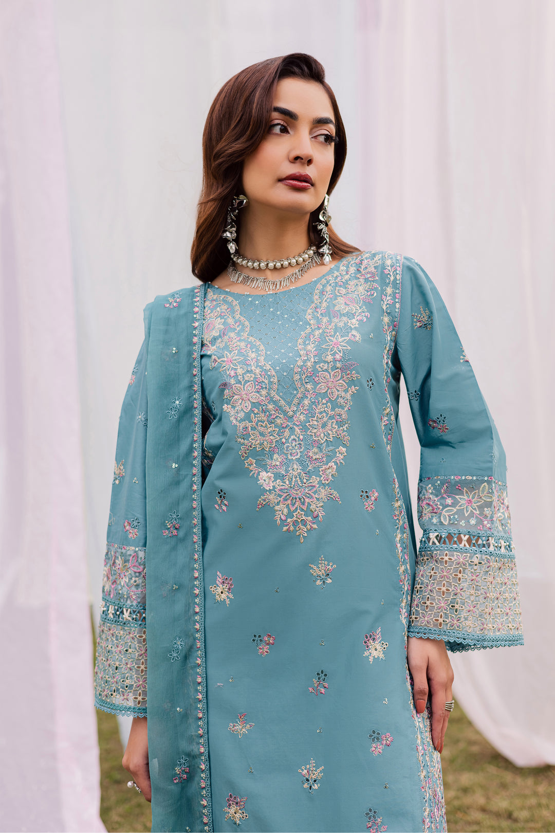  Aanso 3Pc - Festive Embroidered Lawn BATIKEID2026  BATIK   XS / Brittany Blue / Pima Lawn-S / Brittany Blue / Pima Lawn-M / Brittany Blue / Pima Lawn-L / Brittany Blue / Pima Lawn-XL / Brittany Blue / Pima Lawn