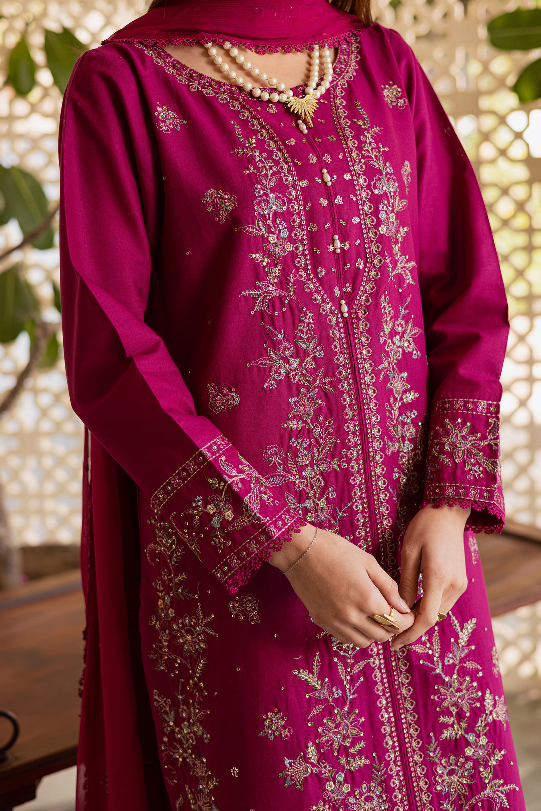  Ainsley 3Pc - Embroidered Khaddar Dress BATIK WINTER PRET 2025  BATIK   XS / Bright Pink / Khaddar-S / Bright Pink / Khaddar-M / Bright Pink / Khaddar-L / Bright Pink / Khaddar-XL / Bright Pink / Khaddar