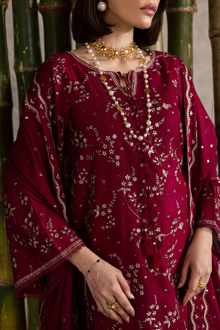  Amman 3Pc - Festive Embroidered Lawn BATIKEID2026  BATIK   XS / Merlot / Pima Lawn-S / Merlot / Pima Lawn-M / Merlot / Pima Lawn-L / Merlot / Pima Lawn-XL / Merlot / Pima Lawn