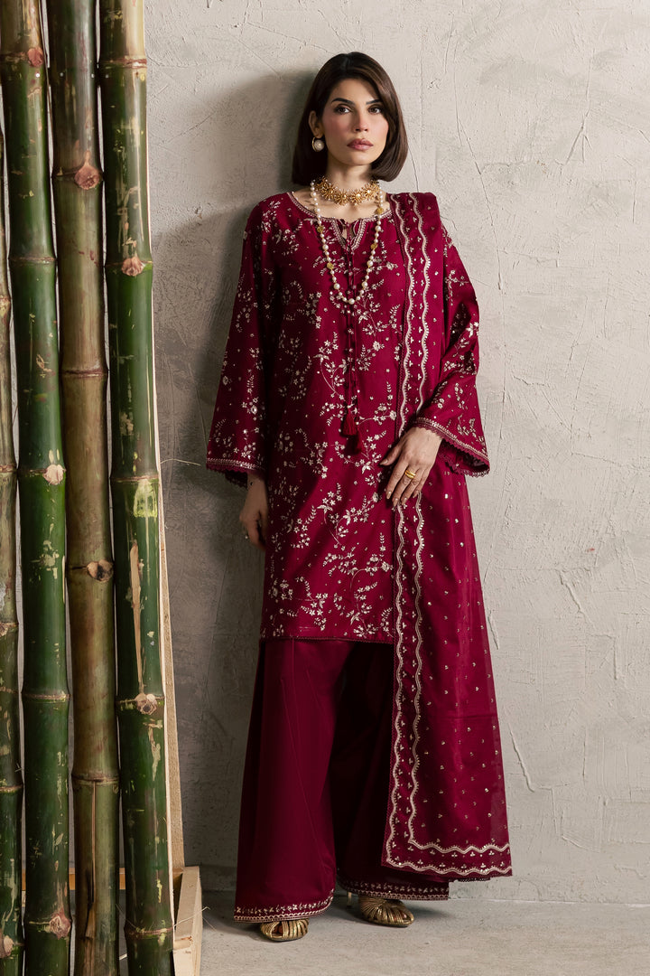  Amman 3Pc - Festive Embroidered Lawn BATIKEID2026  BATIK   XS / Merlot / Pima Lawn-S / Merlot / Pima Lawn-M / Merlot / Pima Lawn-L / Merlot / Pima Lawn-XL / Merlot / Pima Lawn