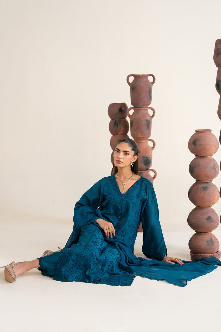  Amyra Blue 3Pc - Festive Eid Pret BATIKSS26  BATIK   XS / Moroccon Blue / Pima Lawn-S / Moroccon Blue / Pima Lawn-M / Moroccon Blue / Pima Lawn-L / Moroccon Blue / Pima Lawn-XL / Moroccon Blue / Pima Lawn