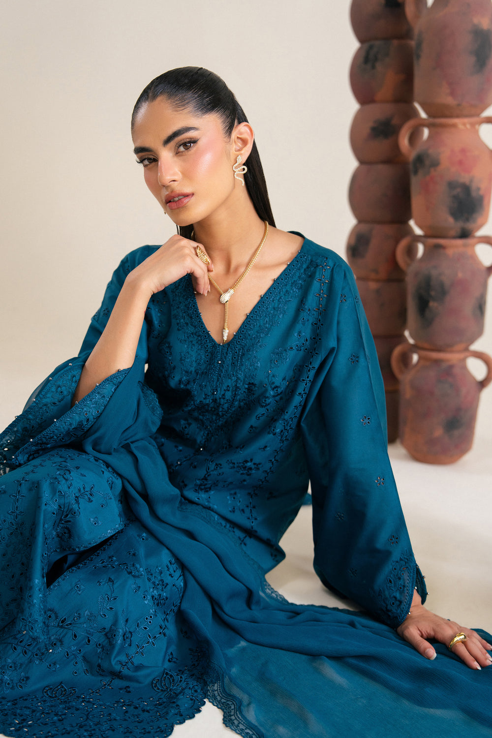  Amyra Blue 3Pc - Festive Eid Pret BATIKSS26  BATIK   XS / Moroccon Blue / Pima Lawn-S / Moroccon Blue / Pima Lawn-M / Moroccon Blue / Pima Lawn-L / Moroccon Blue / Pima Lawn-XL / Moroccon Blue / Pima Lawn
