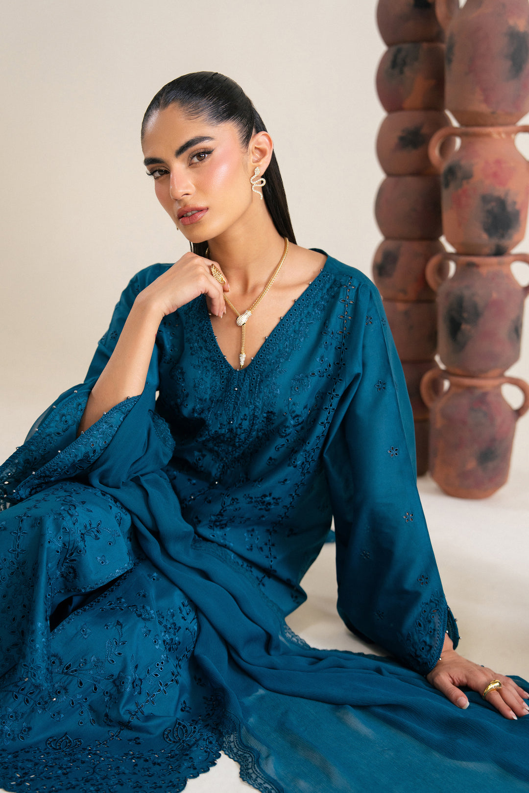  Amyra Blue 3Pc - Festive Eid Pret BATIKSS26  BATIK   XS / Moroccon Blue / Pima Lawn-S / Moroccon Blue / Pima Lawn-M / Moroccon Blue / Pima Lawn-L / Moroccon Blue / Pima Lawn-XL / Moroccon Blue / Pima Lawn