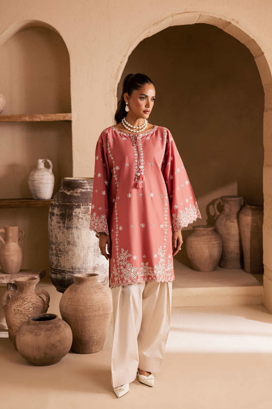  Apricot 2Pc - Embroidered Khaddar Dress BATIK WINTER PRET 2025  BATIK   XS / Coral / Khaddar-S / Coral / Khaddar-M / Coral / Khaddar-L / Coral / Khaddar-XL / Coral / Khaddar