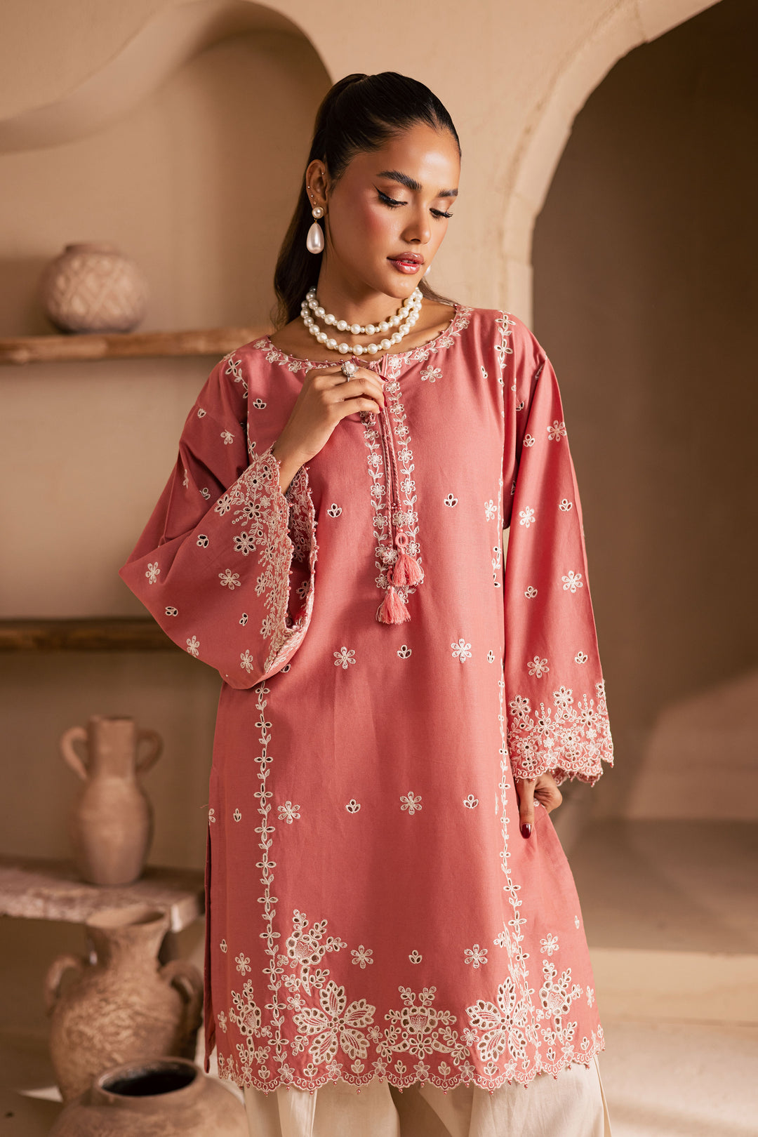  Apricot 2Pc - Embroidered Khaddar Dress BATIK WINTER PRET 2025  BATIK   XS / Coral / Khaddar-S / Coral / Khaddar-M / Coral / Khaddar-L / Coral / Khaddar-XL / Coral / Khaddar