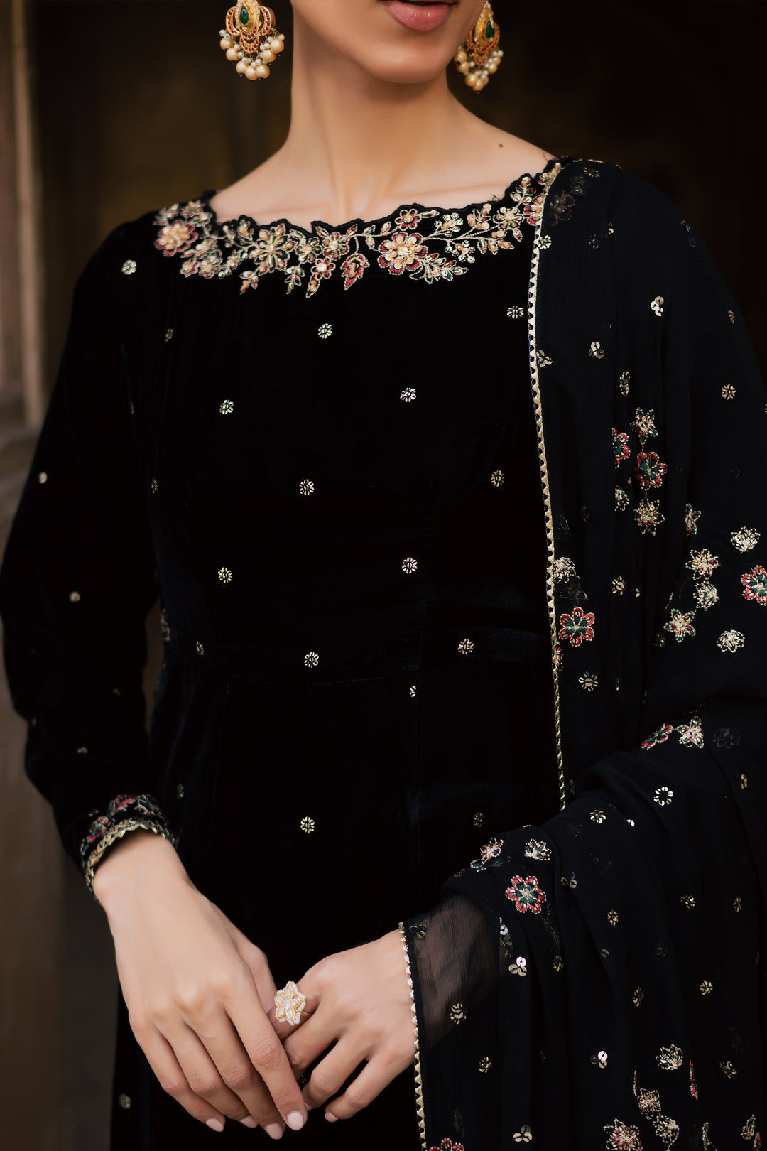  Aquarius 3Pc - Festive Velvet Pret BATIKLuxePRET  BATIK   XS / Black / Velvet-S / Black / Velvet-M / Black / Velvet-L / Black / Velvet-XL / Black / Velvet