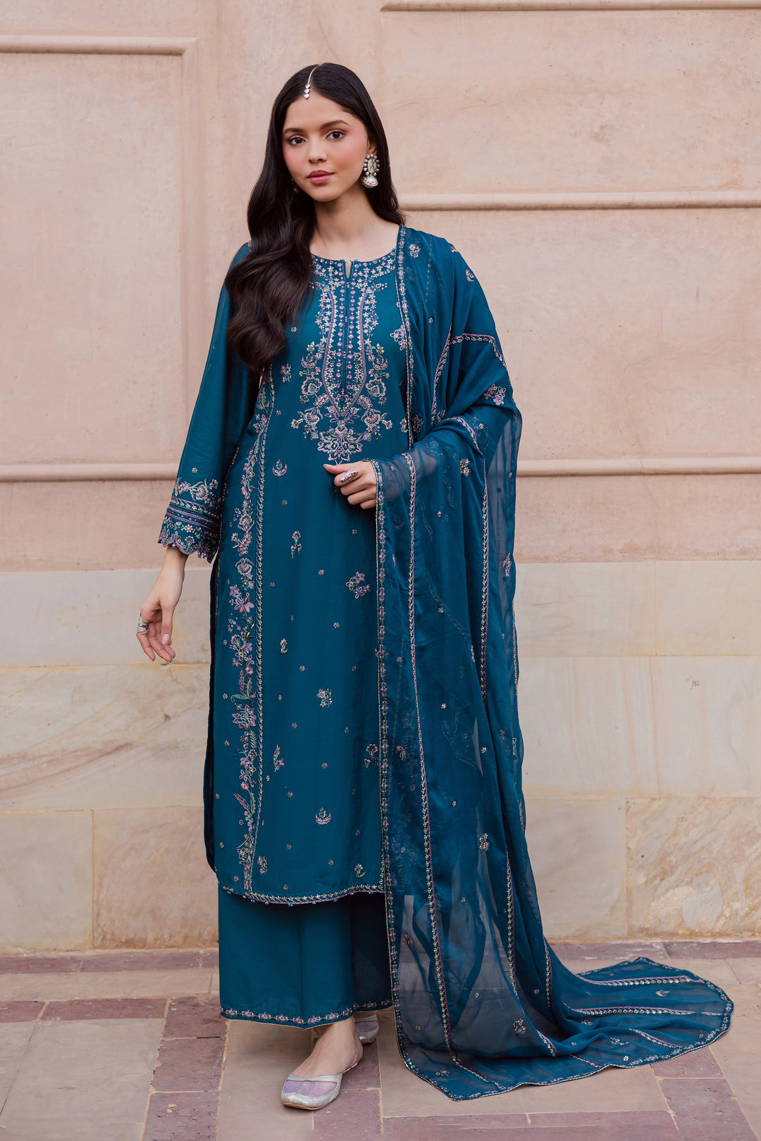  Araz 3Pc - Festive Embroidered Lawn BATIKEID2026  BATIK   XS / Zinc Blue / Pima Lawn-S / Zinc Blue / Pima Lawn-M / Zinc Blue / Pima Lawn-L / Zinc Blue / Pima Lawn-XL / Zinc Blue / Pima Lawn