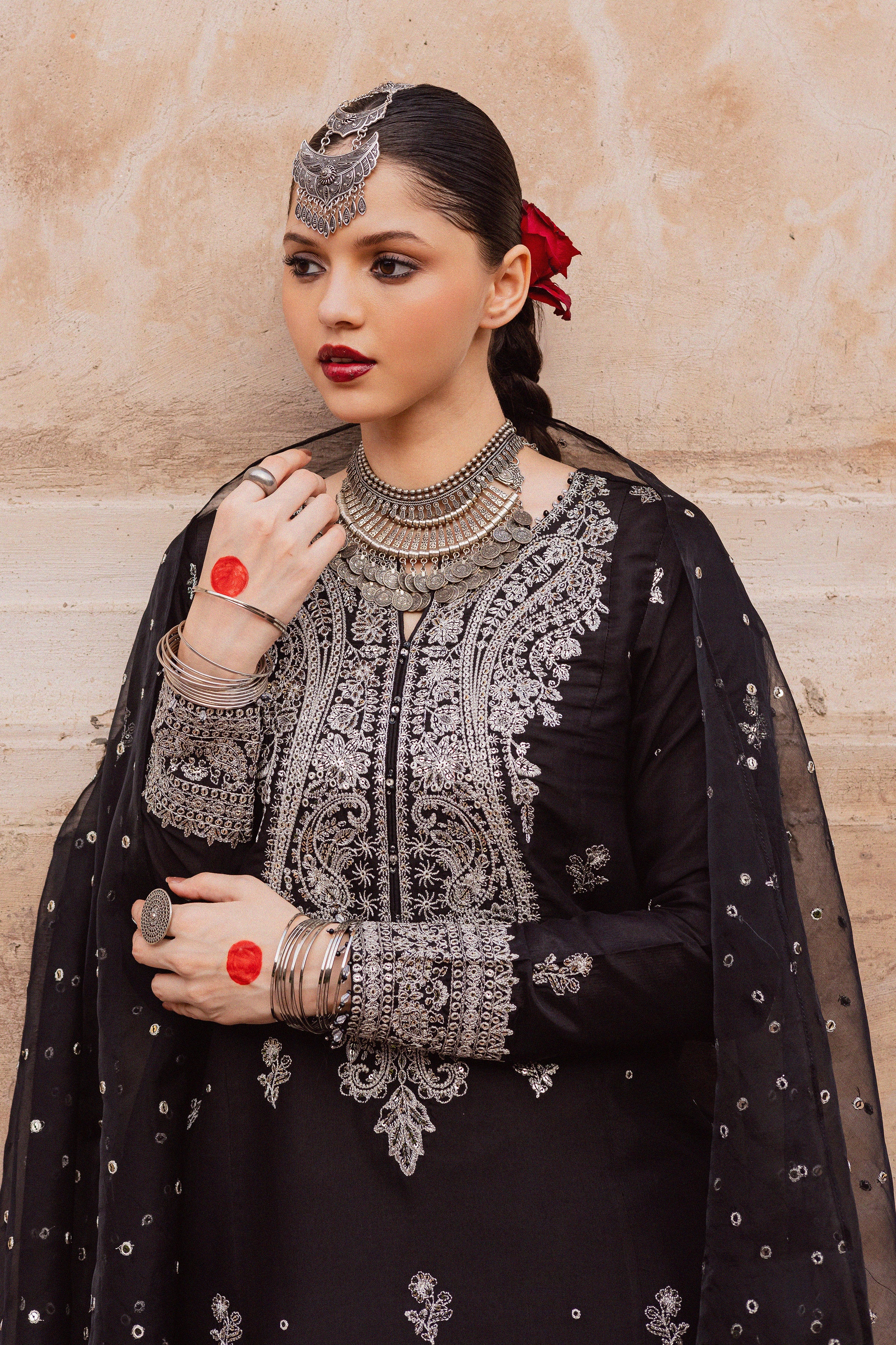  Arbish 3Pc - Festive Luxe Pret BATIKLuxePRET  BATIK   XS / Black / Raw Silk-S / Black / Raw Silk-M / Black / Raw Silk-L / Black / Raw Silk-XL / Black / Raw Silk