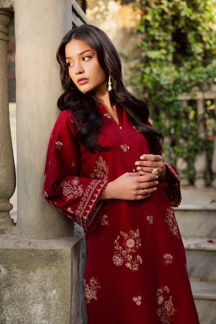  Arisu 2Pc - Embroidered Khaddar Dress BATIK WINTER PRET 2025  BATIK   XS / Ruby / Khaddar-S / Ruby / Khaddar-M / Ruby / Khaddar-L / Ruby / Khaddar-XL / Ruby / Khaddar