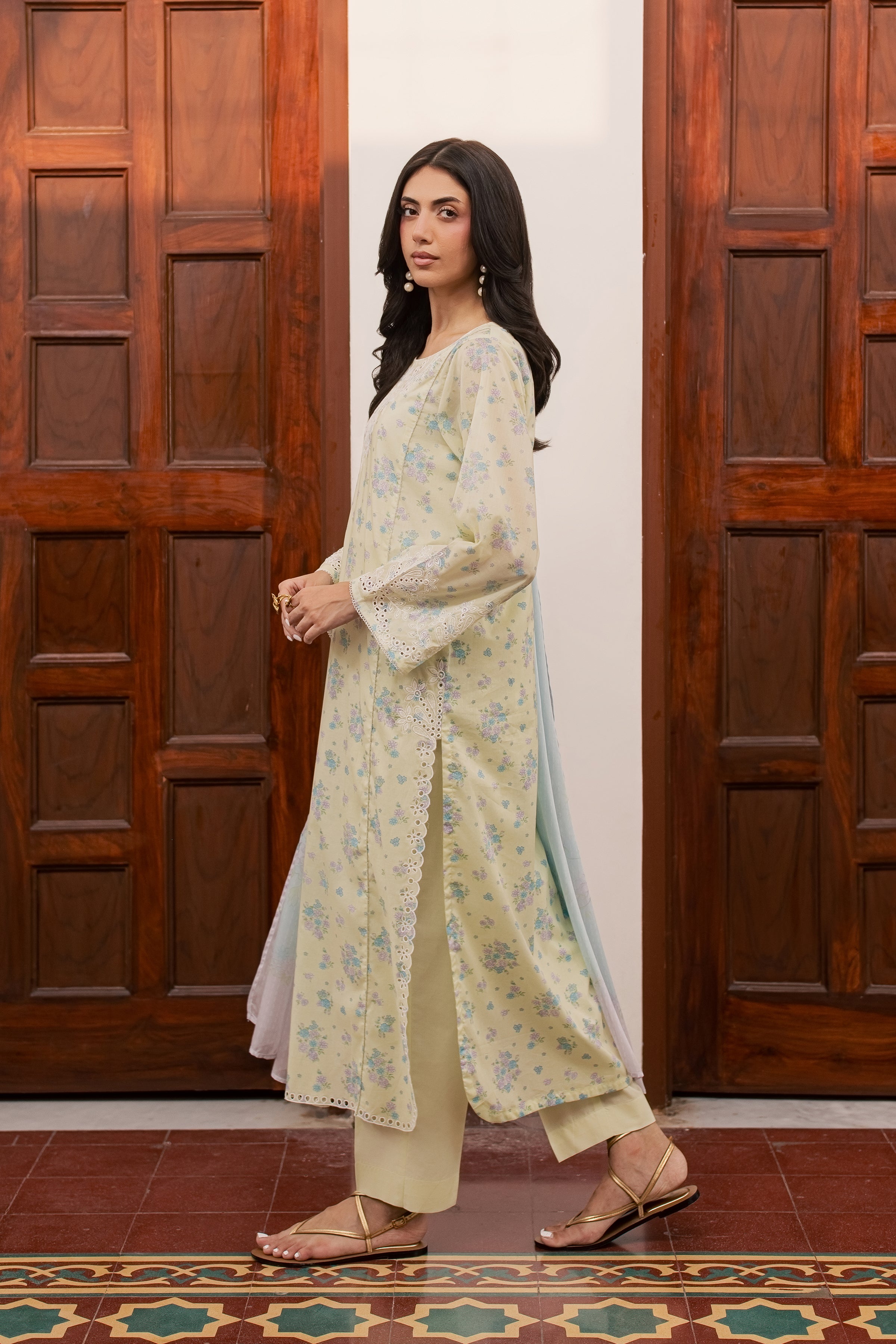  Armeen 3Pc - Printed Lawn Dress BATIKSS26  BATIK   XS / Lemon Yellow / Lawn-S / Lemon Yellow / Lawn-M / Lemon Yellow / Lawn-L / Lemon Yellow / Lawn-XL / Lemon Yellow / Lawn