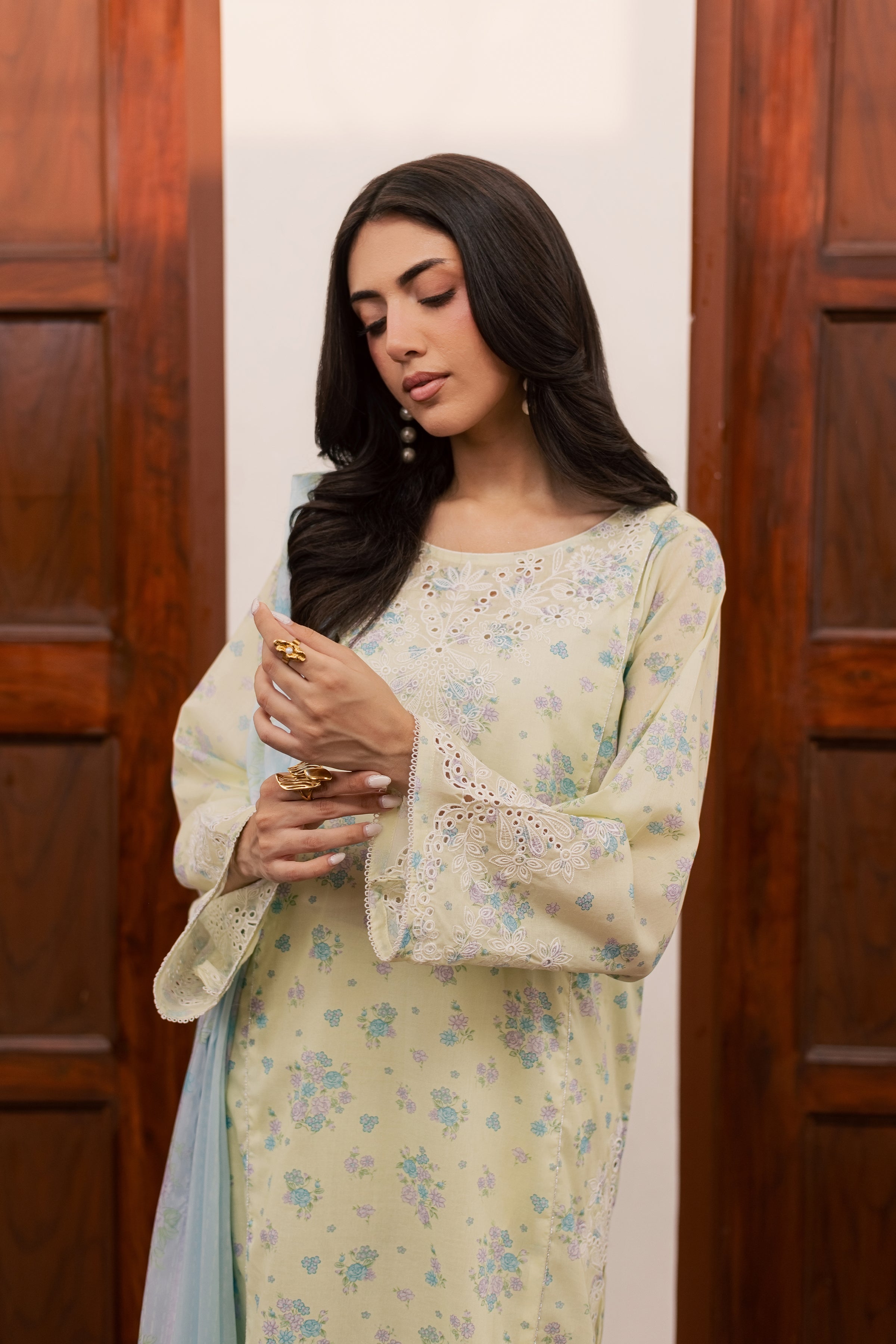  Armeen 3Pc - Printed Lawn Dress BATIKSS26  BATIK   XS / Lemon Yellow / Lawn-S / Lemon Yellow / Lawn-M / Lemon Yellow / Lawn-L / Lemon Yellow / Lawn-XL / Lemon Yellow / Lawn
