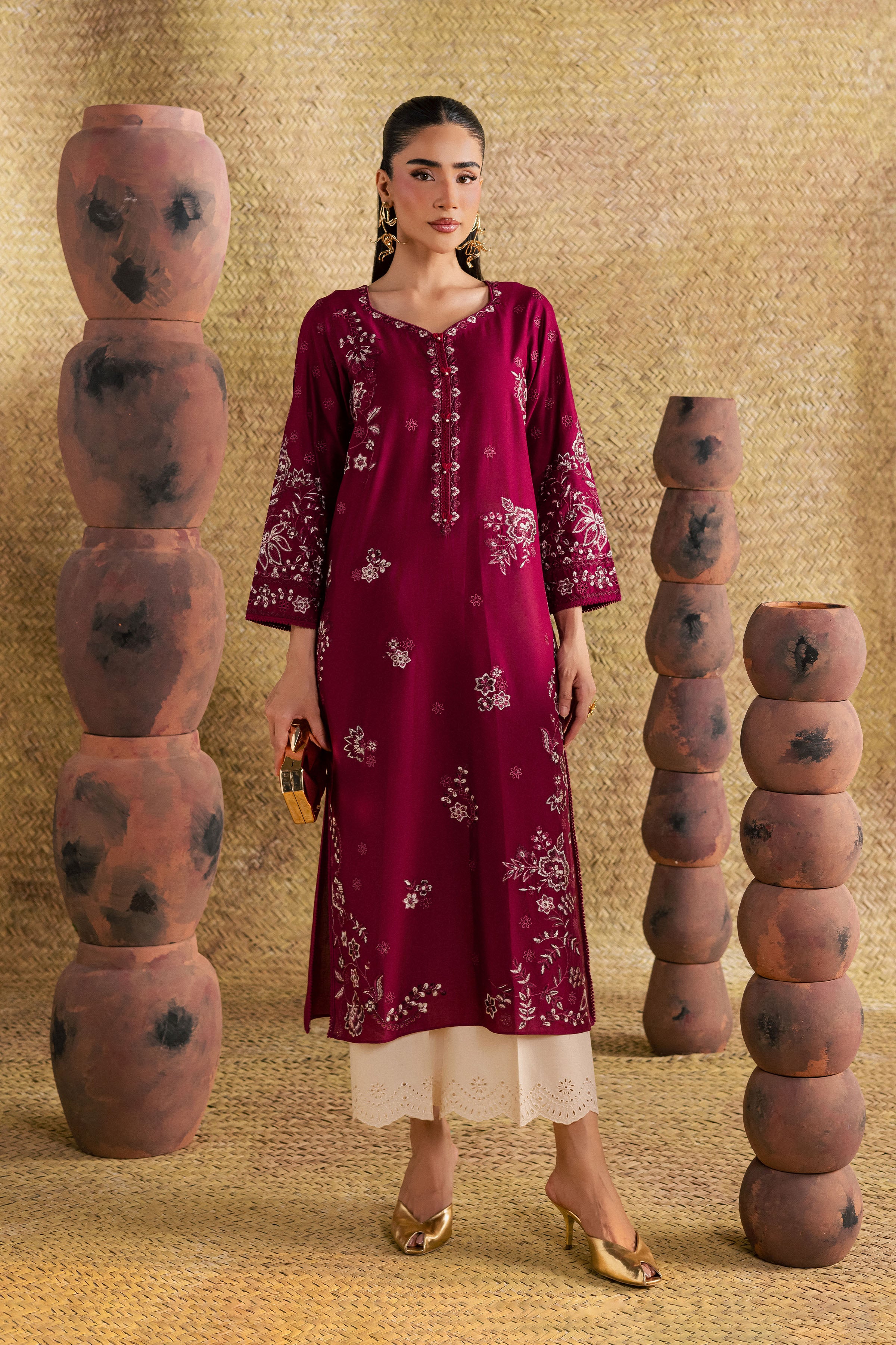  Aryaam 2Pc - Festive Eid Pret BATIKSS26  BATIK   XS / Burgundy / Pima Lawn-S / Burgundy / Pima Lawn-M / Burgundy / Pima Lawn-L / Burgundy / Pima Lawn-XL / Burgundy / Pima Lawn