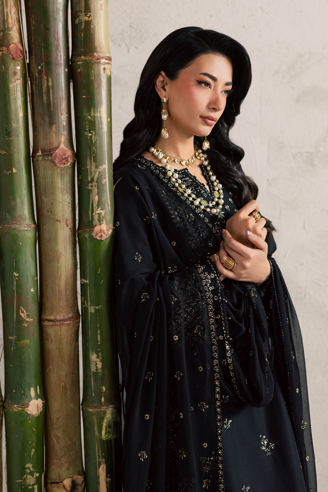  Ash 3Pc - Festive Embroidered Lawn BATIKEID2026  BATIK   XS / Black / Pima Lawn-S / Black / Pima Lawn-M / Black / Pima Lawn-L / Black / Pima Lawn-XL / Black / Pima Lawn