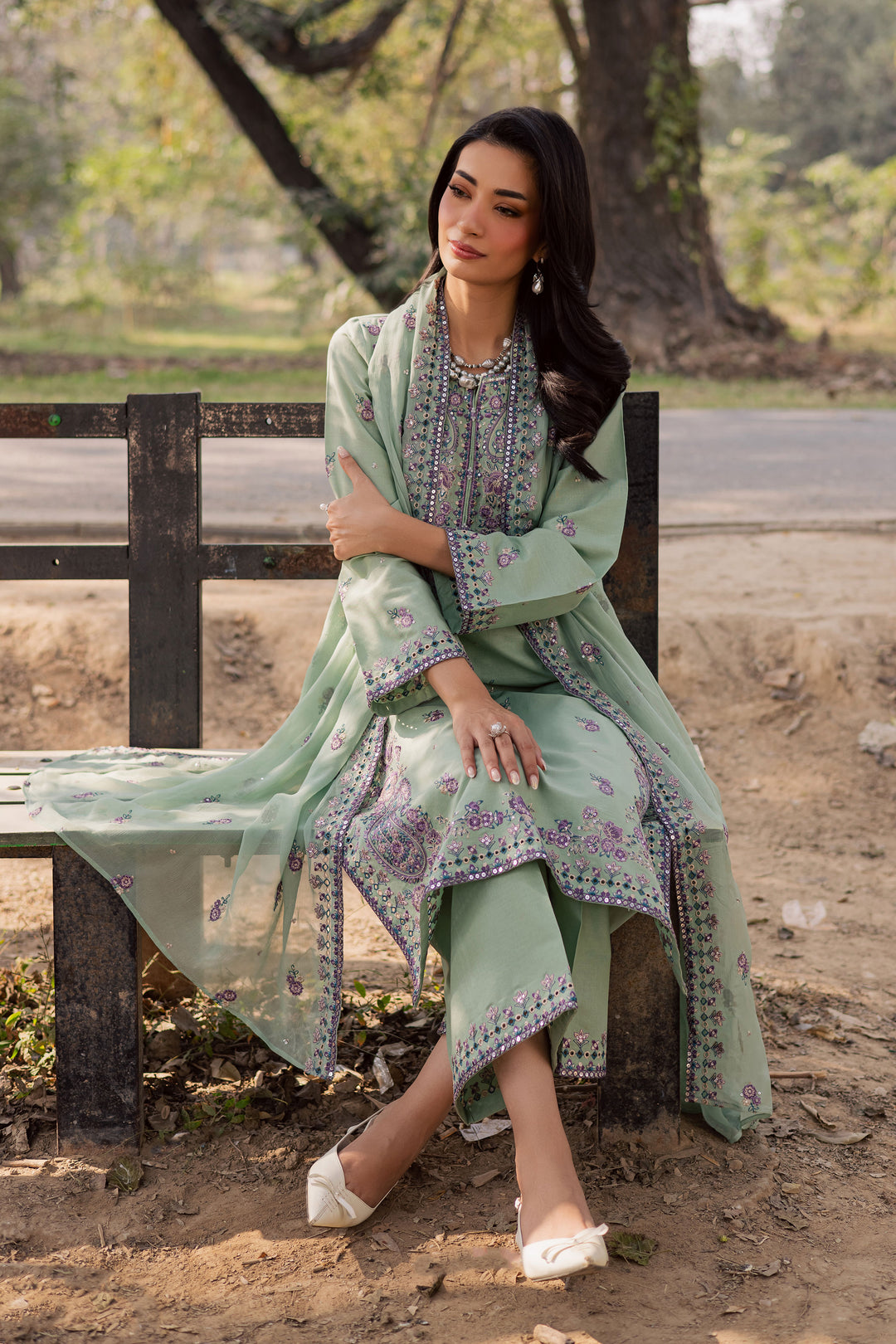  Asmira Lilac 3Pc - Embroidered Khaddar Dress BATIK WINTER PRET 2025  BATIK   XS / Sea Green / Khaddar-S / Sea Green / Khaddar-M / Sea Green / Khaddar-L / Sea Green / Khaddar-XL / Sea Green / Khaddar