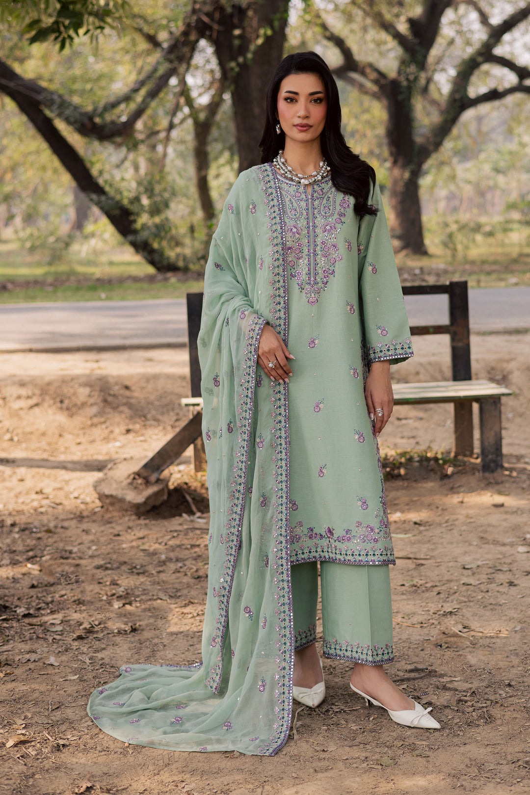  Asmira Lilac 3Pc - Embroidered Khaddar Dress BATIK WINTER PRET 2025  BATIK   XS / Sea Green / Khaddar-S / Sea Green / Khaddar-M / Sea Green / Khaddar-L / Sea Green / Khaddar-XL / Sea Green / Khaddar