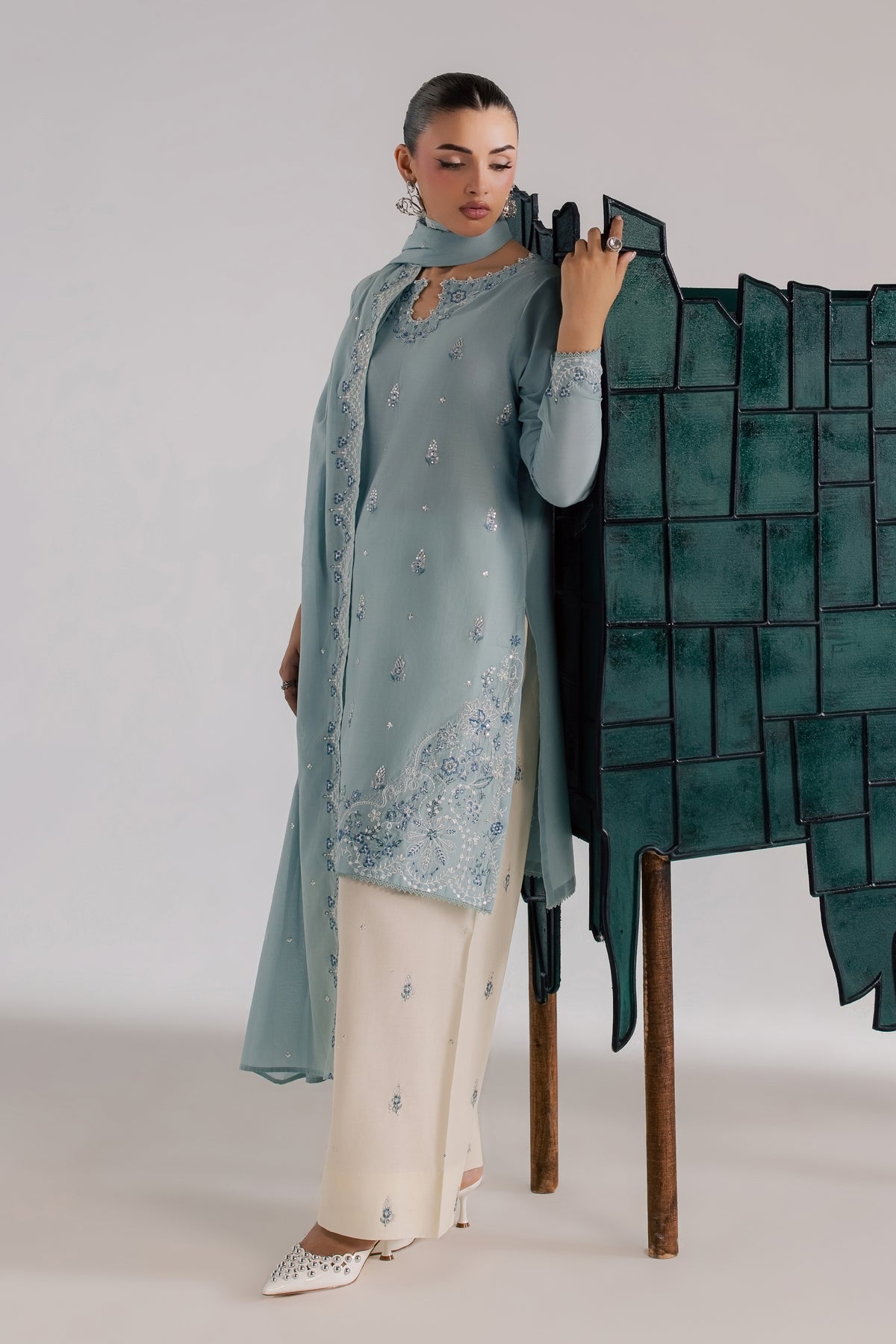  Astola 3Pc - Luxury Embroidered Lawn BATIKSS26  BATIK   XS / Stone Blue / Pima Lawn-S / Stone Blue / Pima Lawn-M / Stone Blue / Pima Lawn-L / Stone Blue / Pima Lawn-XL / Stone Blue / Pima Lawn