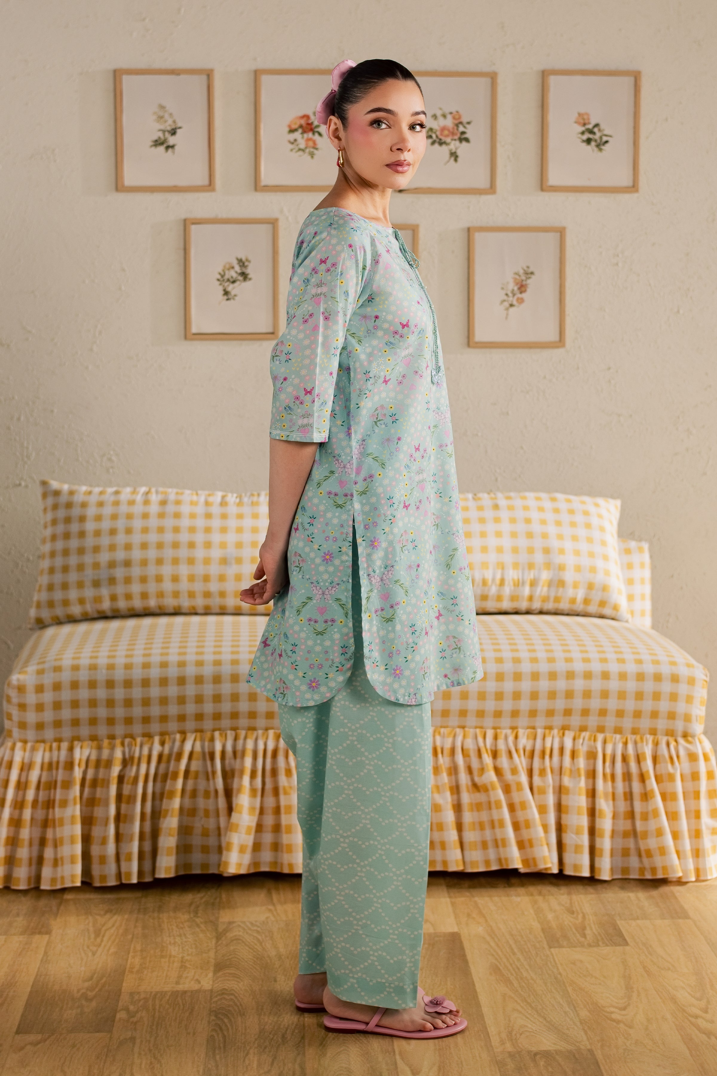  Atom 2Pc - Printed Lawn Dress BATIKSS26  BATIK   XS / Blue / Lawn-S / Blue / Lawn-M / Blue / Lawn-L / Blue / Lawn-XL / Blue / Lawn