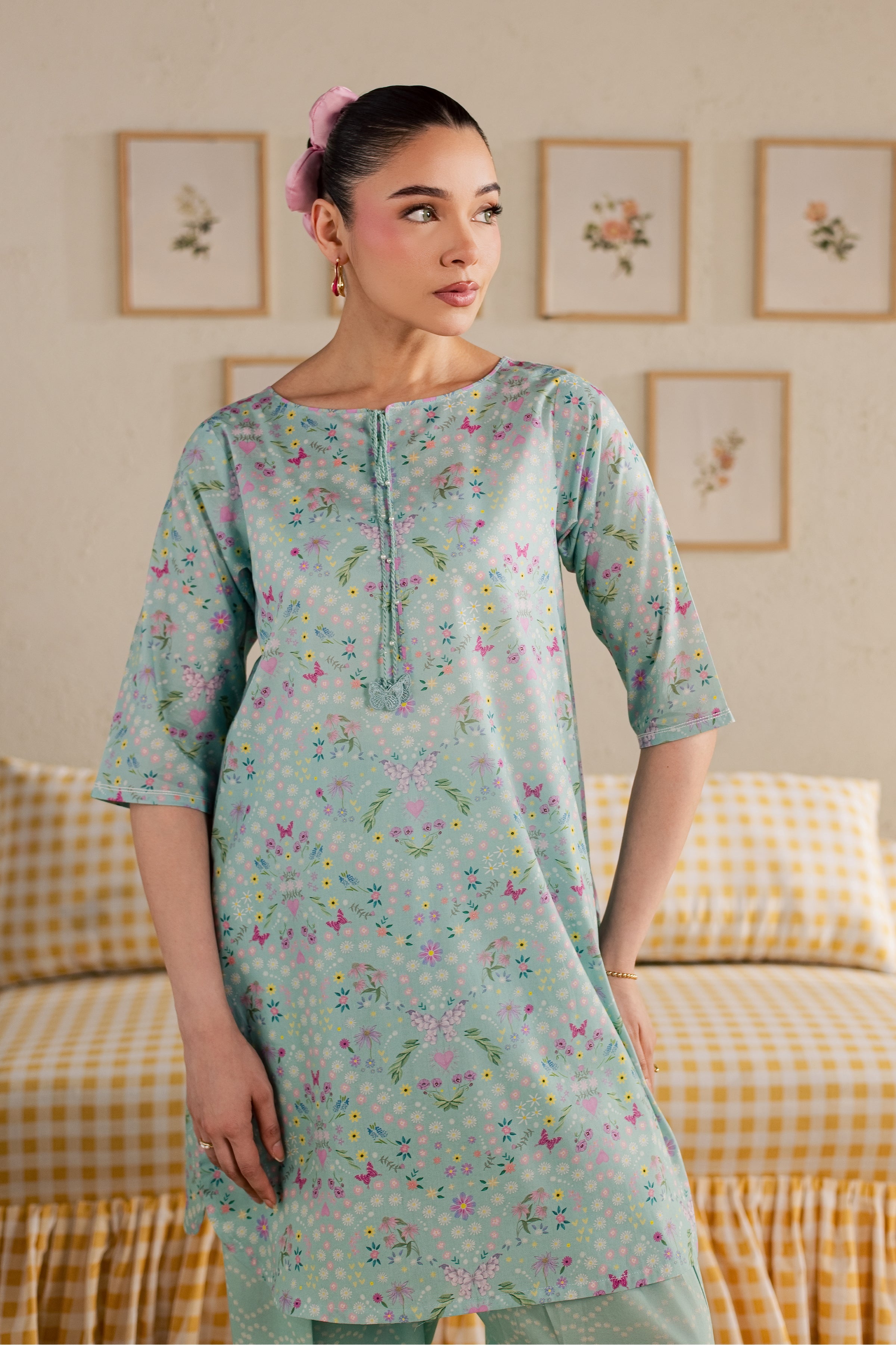  Atom 2Pc - Printed Lawn Dress BATIKSS26  BATIK   XS / Blue / Lawn-S / Blue / Lawn-M / Blue / Lawn-L / Blue / Lawn-XL / Blue / Lawn