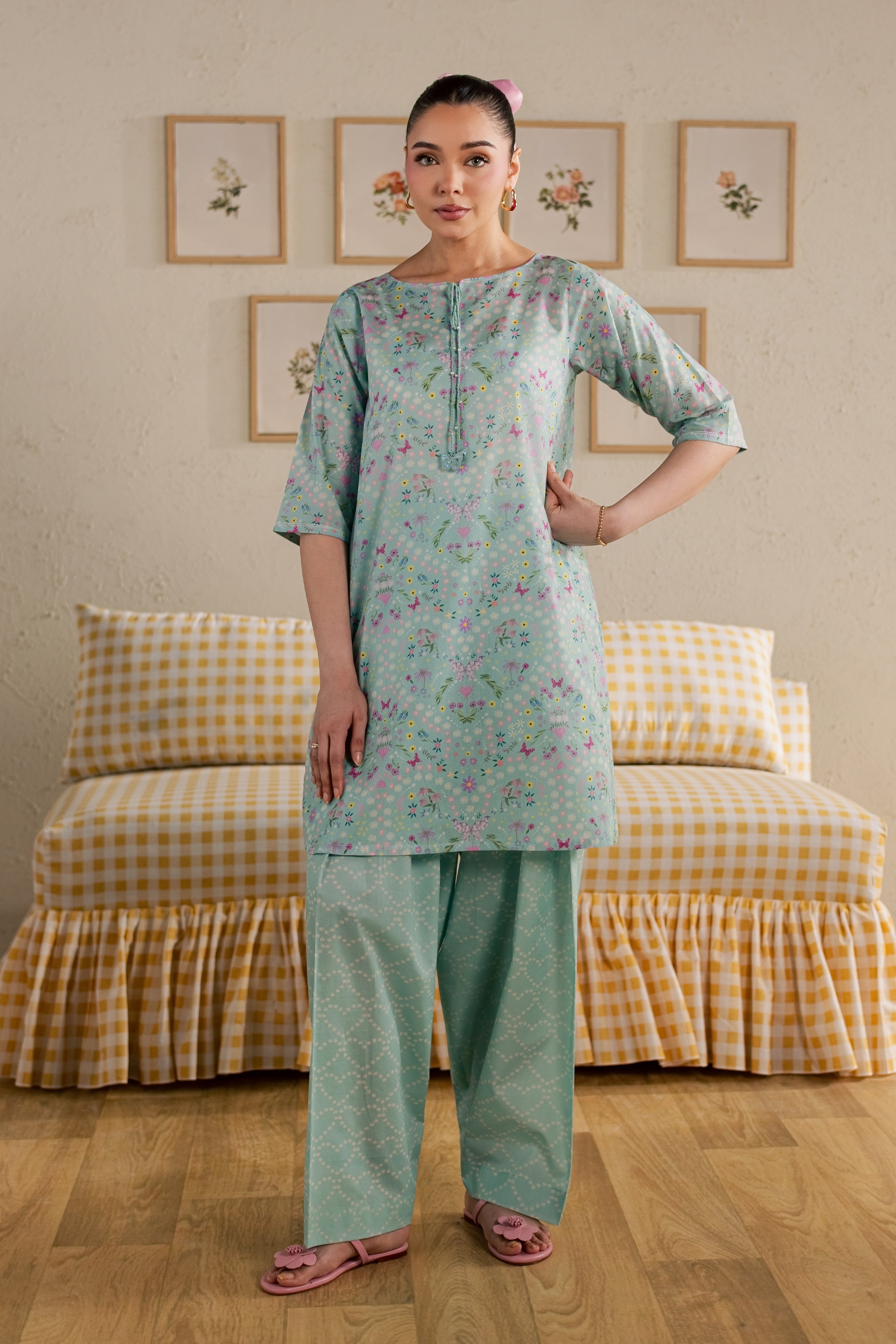  Atom 2Pc - Printed Lawn Dress BATIKSS26  BATIK   XS / Blue / Lawn-S / Blue / Lawn-M / Blue / Lawn-L / Blue / Lawn-XL / Blue / Lawn