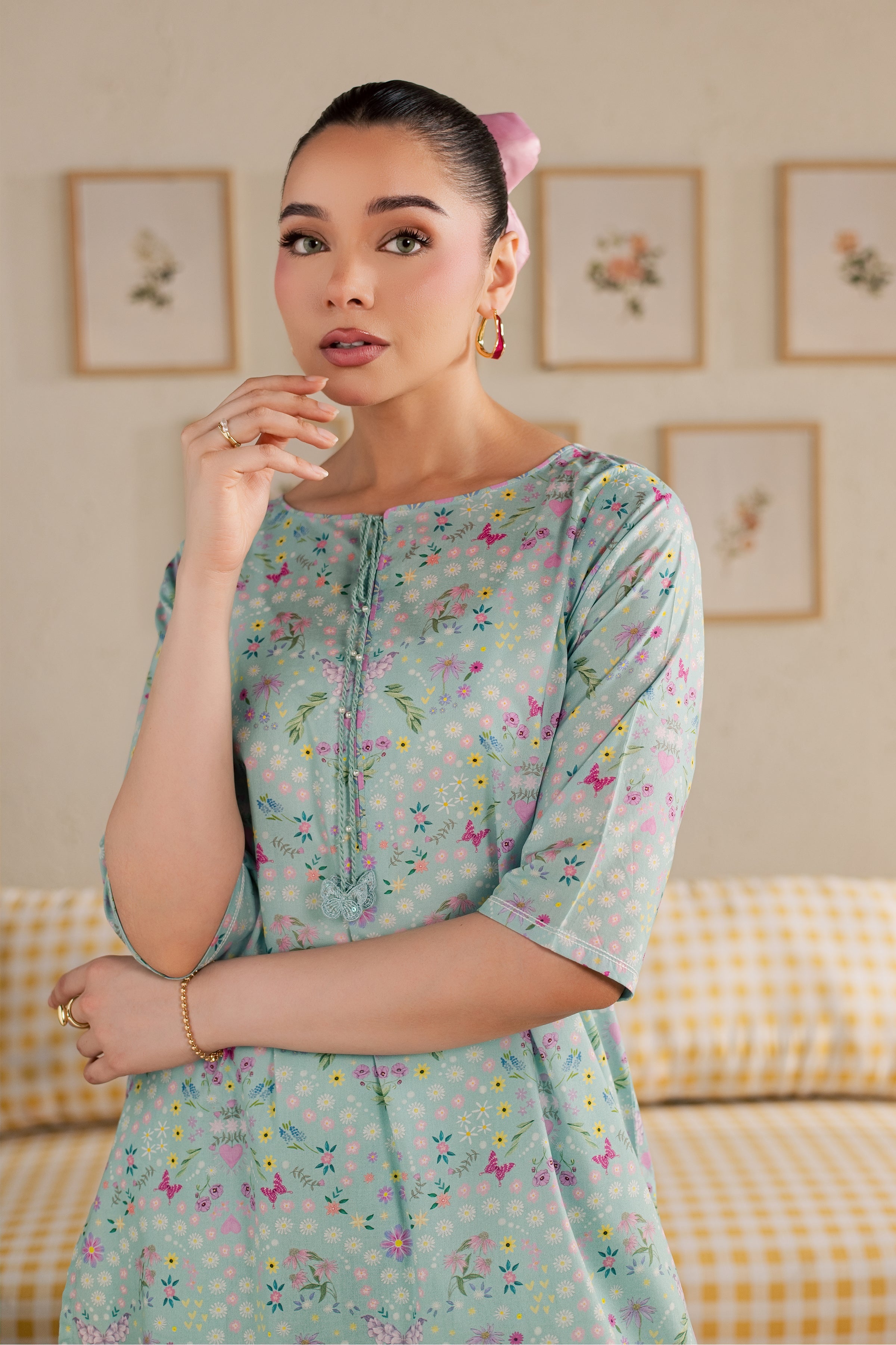  Atom 2Pc - Printed Lawn Dress BATIKSS26  BATIK   XS / Blue / Lawn-S / Blue / Lawn-M / Blue / Lawn-L / Blue / Lawn-XL / Blue / Lawn