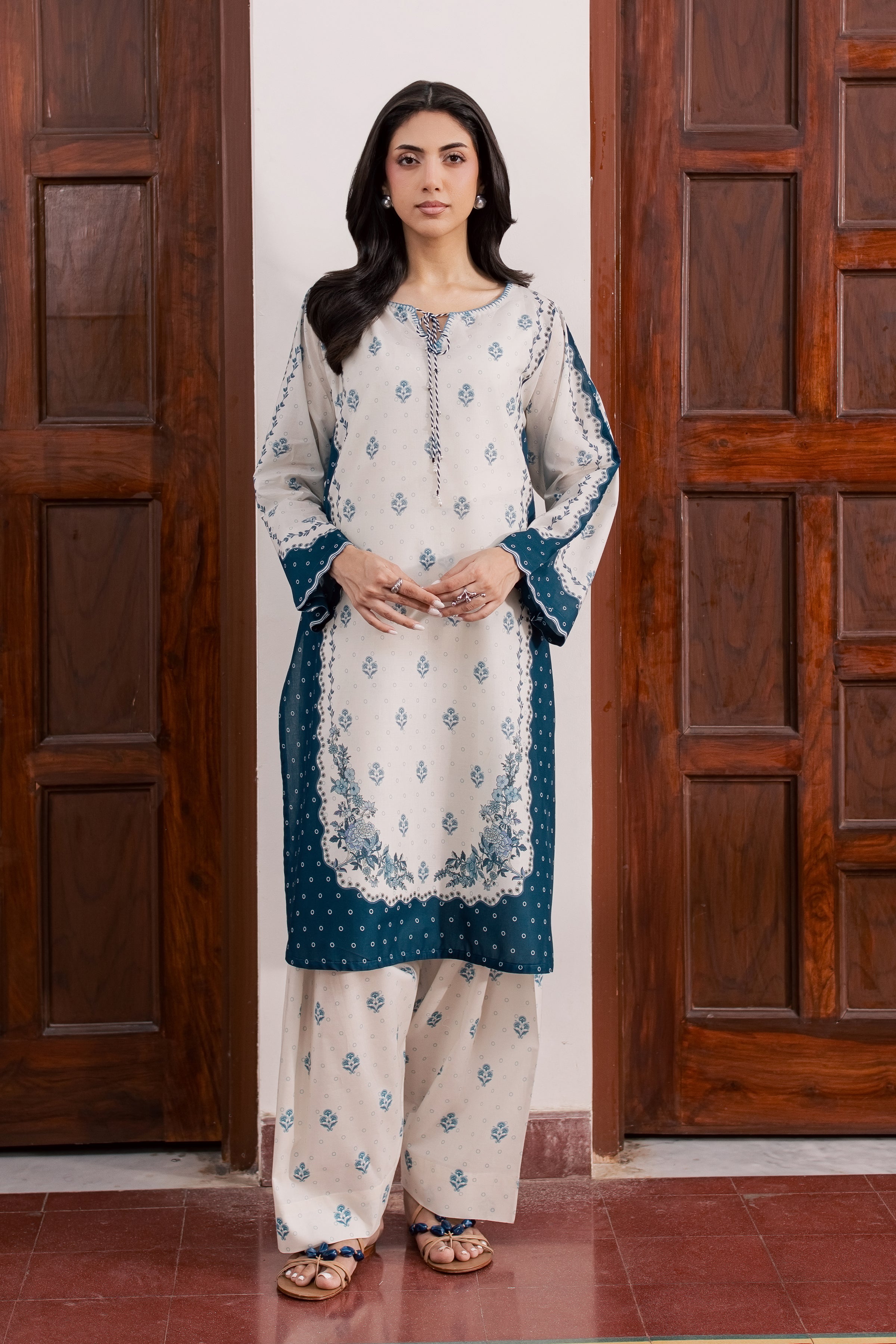  Aura 2Pc - Printed Lawn Dress BATIKSS26  BATIK   XS / Off White / Lawn-S / Off White / Lawn-M / Off White / Lawn-L / Off White / Lawn-XL / Off White / Lawn