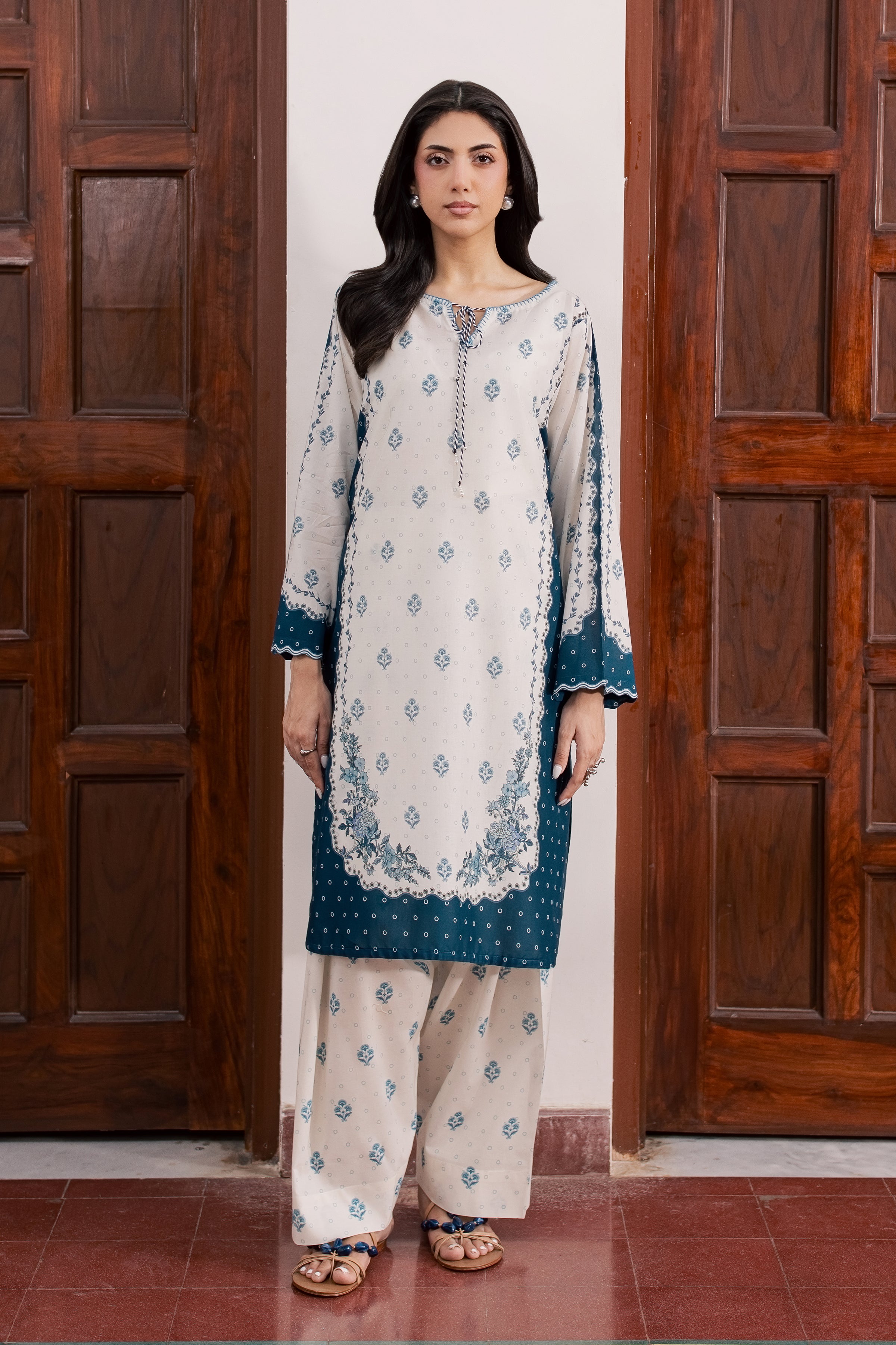  Aura 2Pc - Printed Lawn Dress BATIKSS26  BATIK   XS / Off White / Lawn-S / Off White / Lawn-M / Off White / Lawn-L / Off White / Lawn-XL / Off White / Lawn
