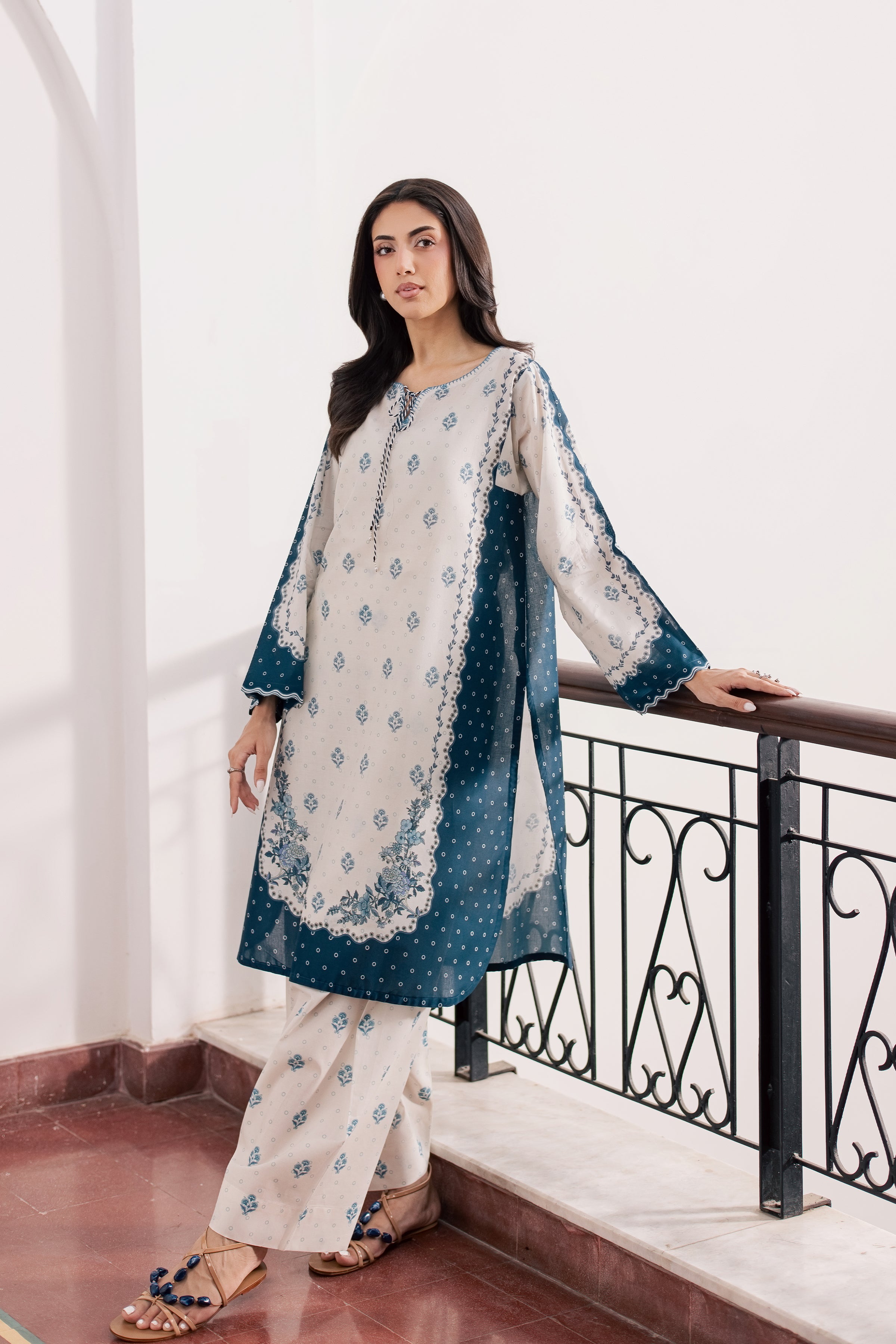  Aura 2Pc - Printed Lawn Dress BATIKSS26  BATIK   XS / Off White / Lawn-S / Off White / Lawn-M / Off White / Lawn-L / Off White / Lawn-XL / Off White / Lawn