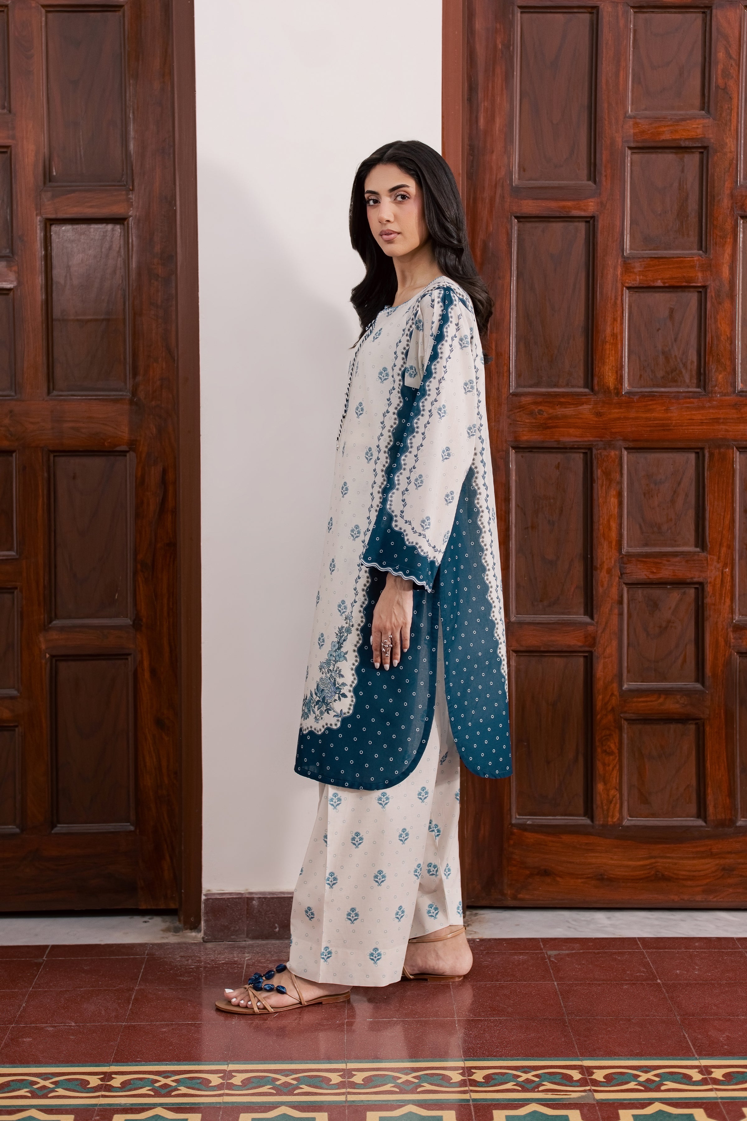  Aura 2Pc - Printed Lawn Dress BATIKSS26  BATIK   XS / Off White / Lawn-S / Off White / Lawn-M / Off White / Lawn-L / Off White / Lawn-XL / Off White / Lawn