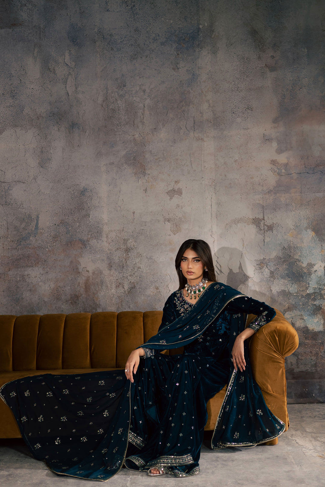  Ayra 3Pc - Velvet Formal Dress BATIKstudio  BATIK   S / Royal Green / Velvet-M / Royal Green / Velvet-L / Royal Green / Velvet