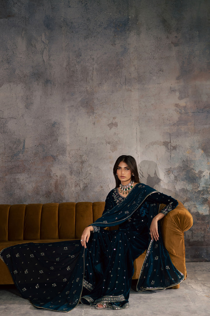  Ayra 3Pc - Velvet Formal Dress BATIKstudio  BATIK   S / Royal Green / Velvet-M / Royal Green / Velvet-L / Royal Green / Velvet