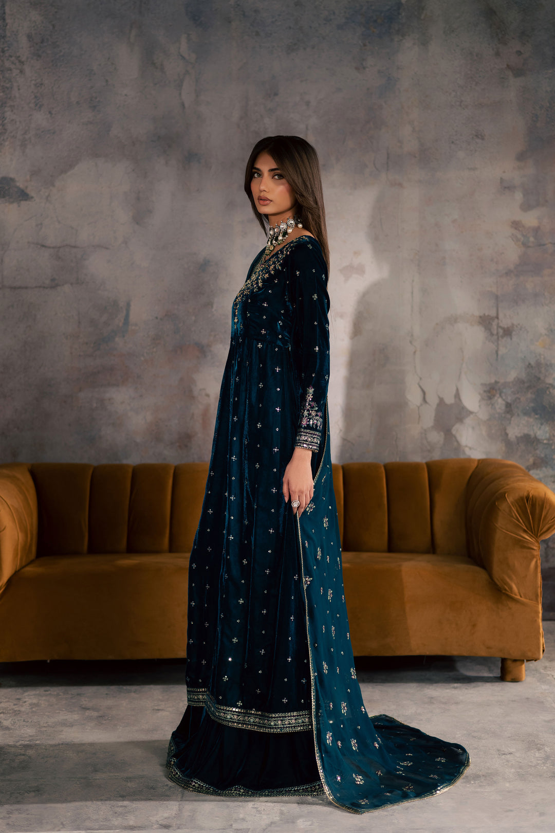  Ayra 3Pc - Velvet Formal Dress BATIKstudio  BATIK   S / Royal Green / Velvet-M / Royal Green / Velvet-L / Royal Green / Velvet