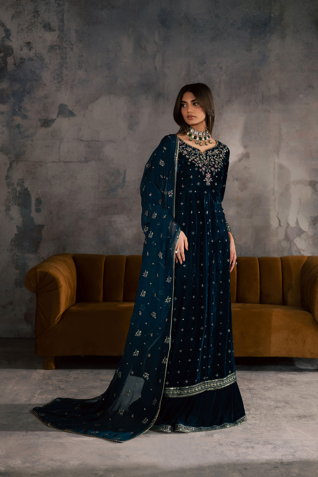  Ayra 3Pc - Velvet Formal Dress BATIKstudio  BATIK   S / Royal Green / Velvet-M / Royal Green / Velvet-L / Royal Green / Velvet